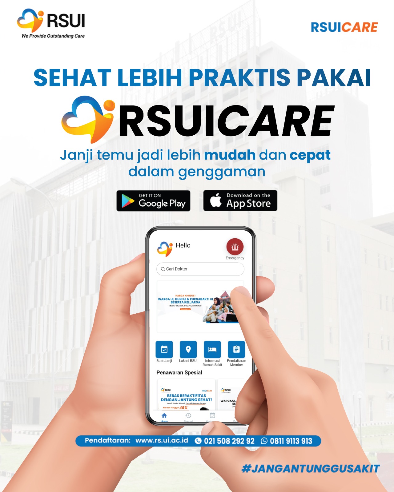 RSUI Meluncurkan Aplikasi Layanan Kesehatan Digital RSUI...