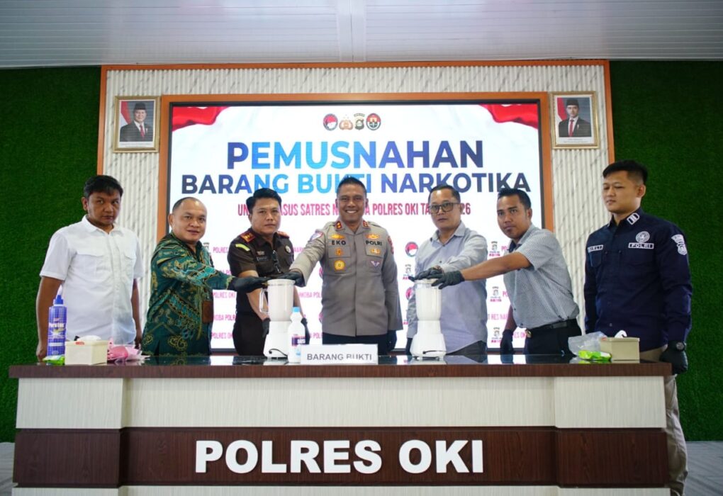 Transparan dan Tegas, Polres OKI Musnahkan 927 Gram Sabu...